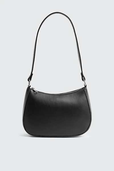 Crescent Faux Leather Shoulder Bag