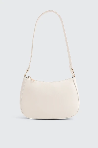 Crescent Faux Leather Shoulder Bag