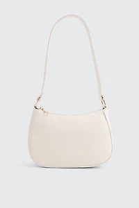 Crescent Faux Leather Shoulder Bag