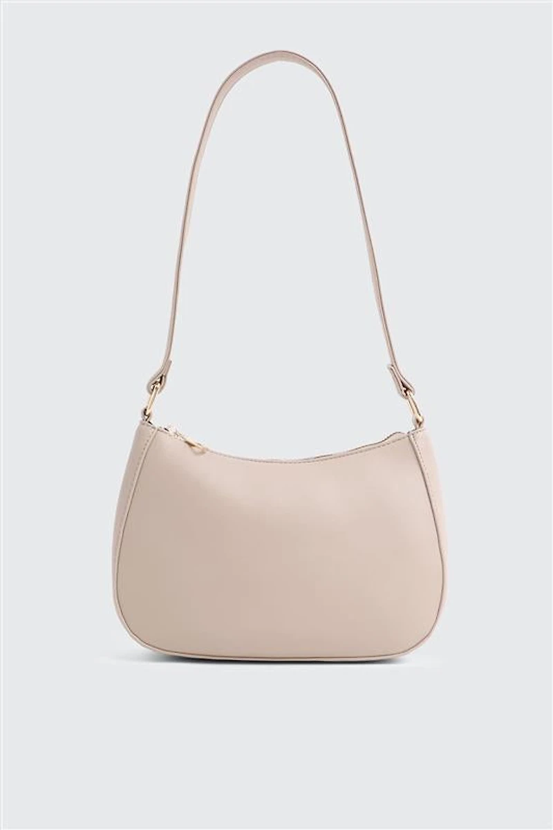 Crescent Faux Leather Shoulder Bag