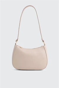 Crescent Faux Leather Shoulder Bag