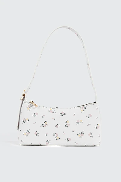 Flower Print Shoulder Bag