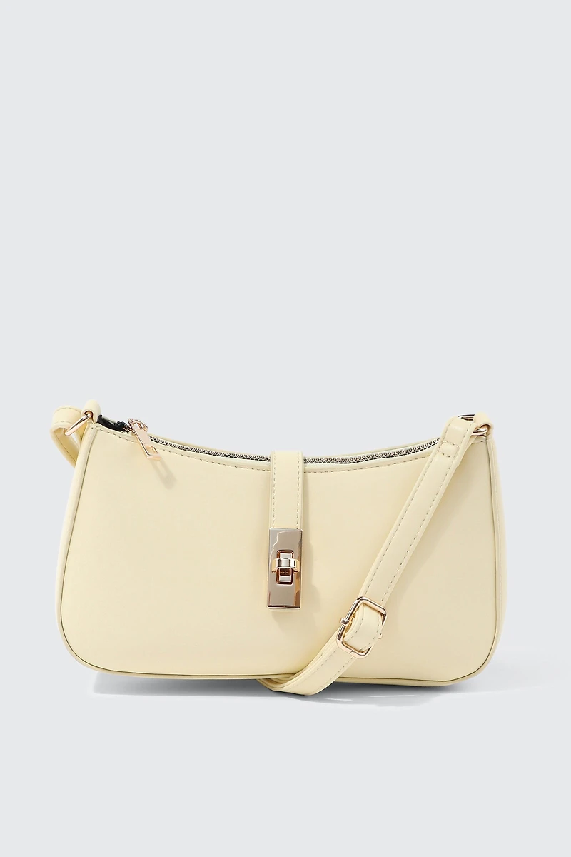 Sac d'épaule à verrou tournant