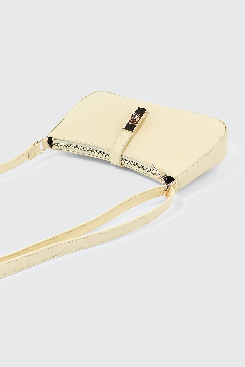 Sac d'épaule à verrou tournant