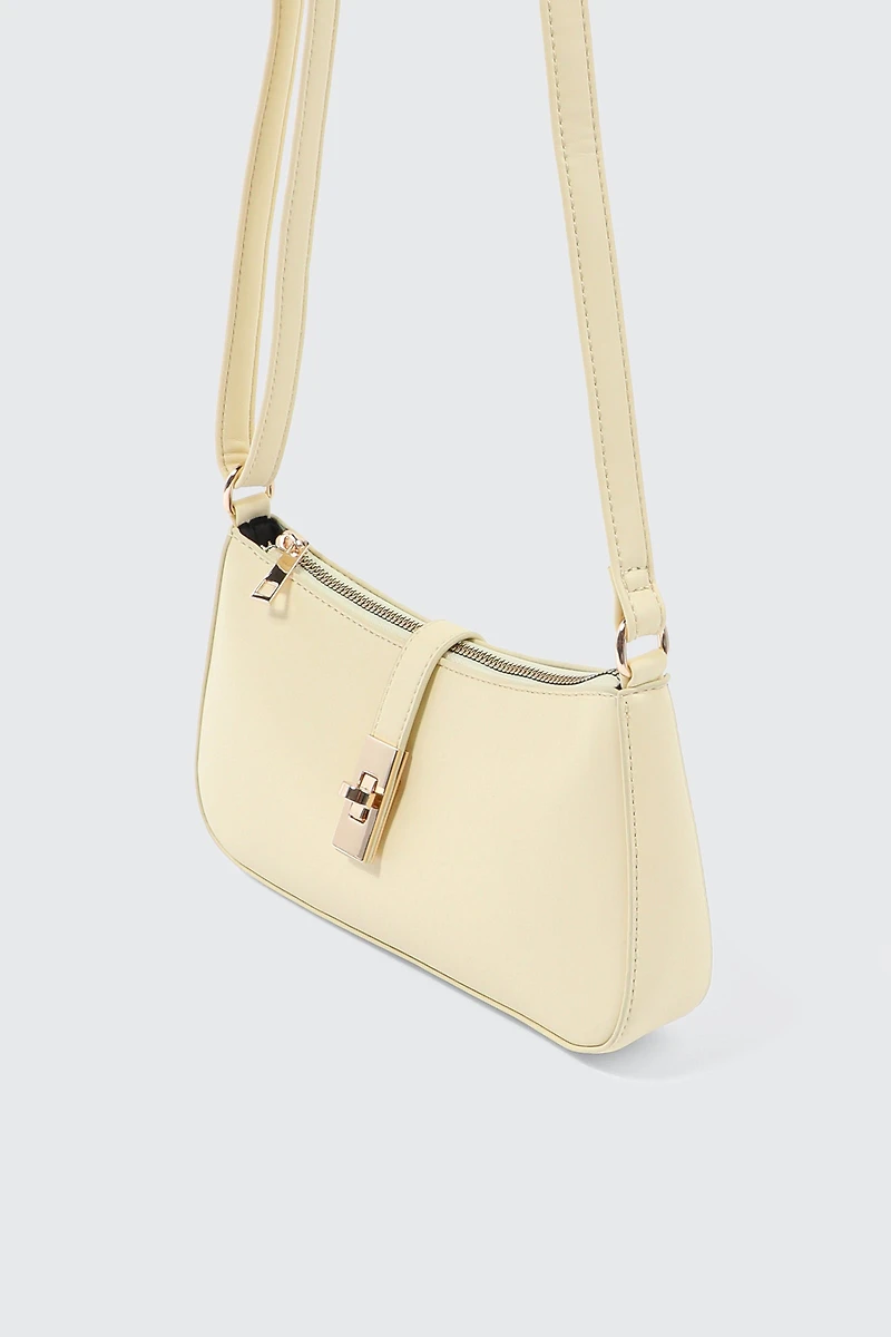 Sac d'épaule à verrou tournant