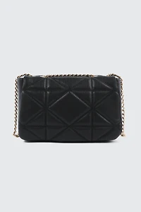 Quilted Faux Leather Crossbody Bag