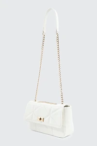 Quilted Faux Leather Crossbody Bag
