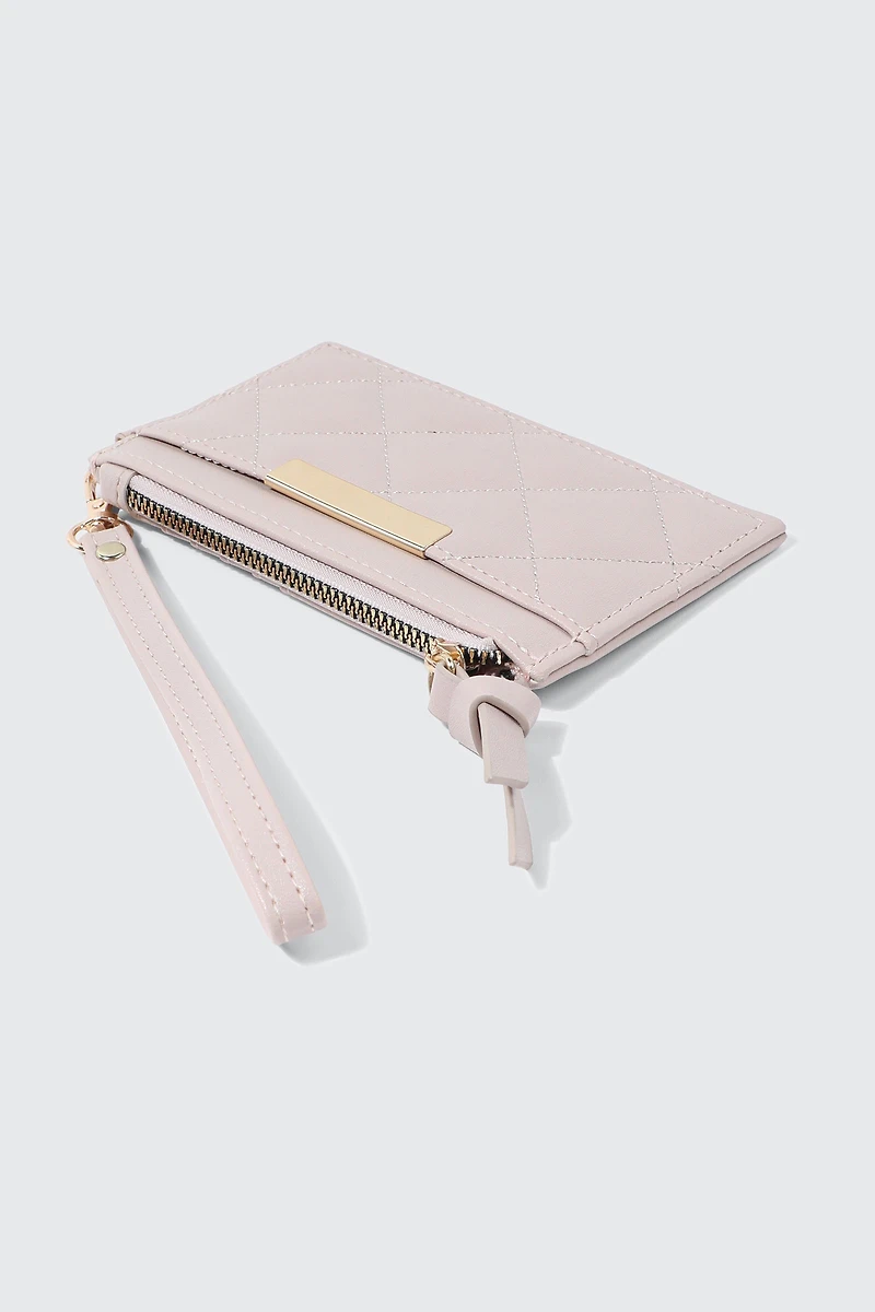 Quilted Diamond Wristlet Cardholder