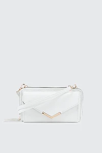 Faux Leather Crossbody Wallet