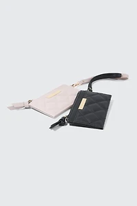Quilted Diamond Wristlet Cardholder