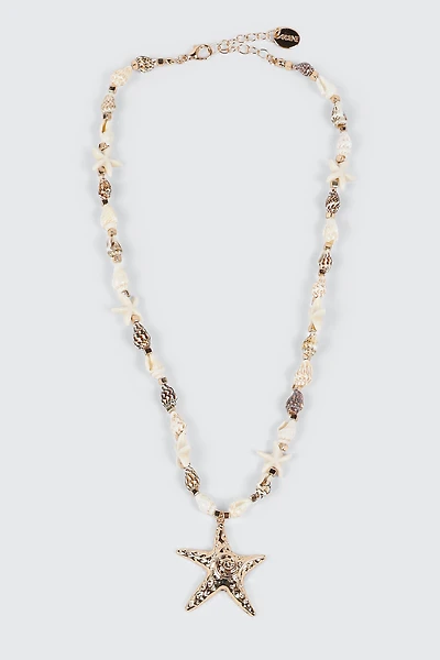 Collier pendentif coquillage étoile