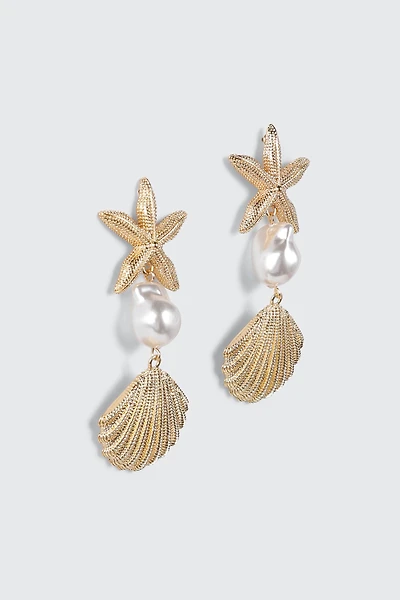 Starfish Pearl Earrings