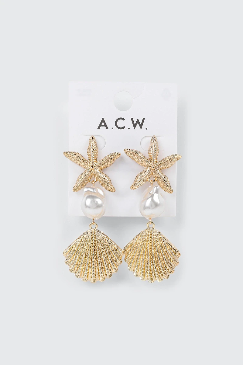 Boucles d'oreilles étoile de mer