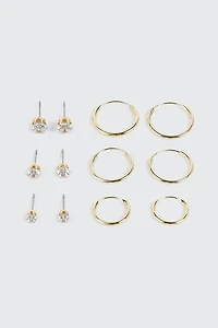 6-Pack 14K Gold Plated Earrings