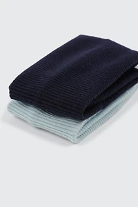 2 Pack Ribbed Head Wraps