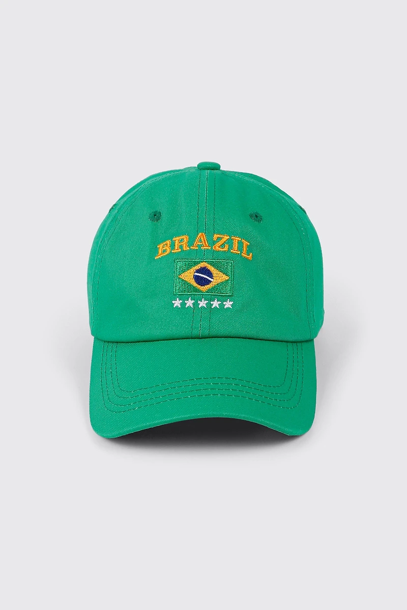 Casquette de baseball broderie Brésil