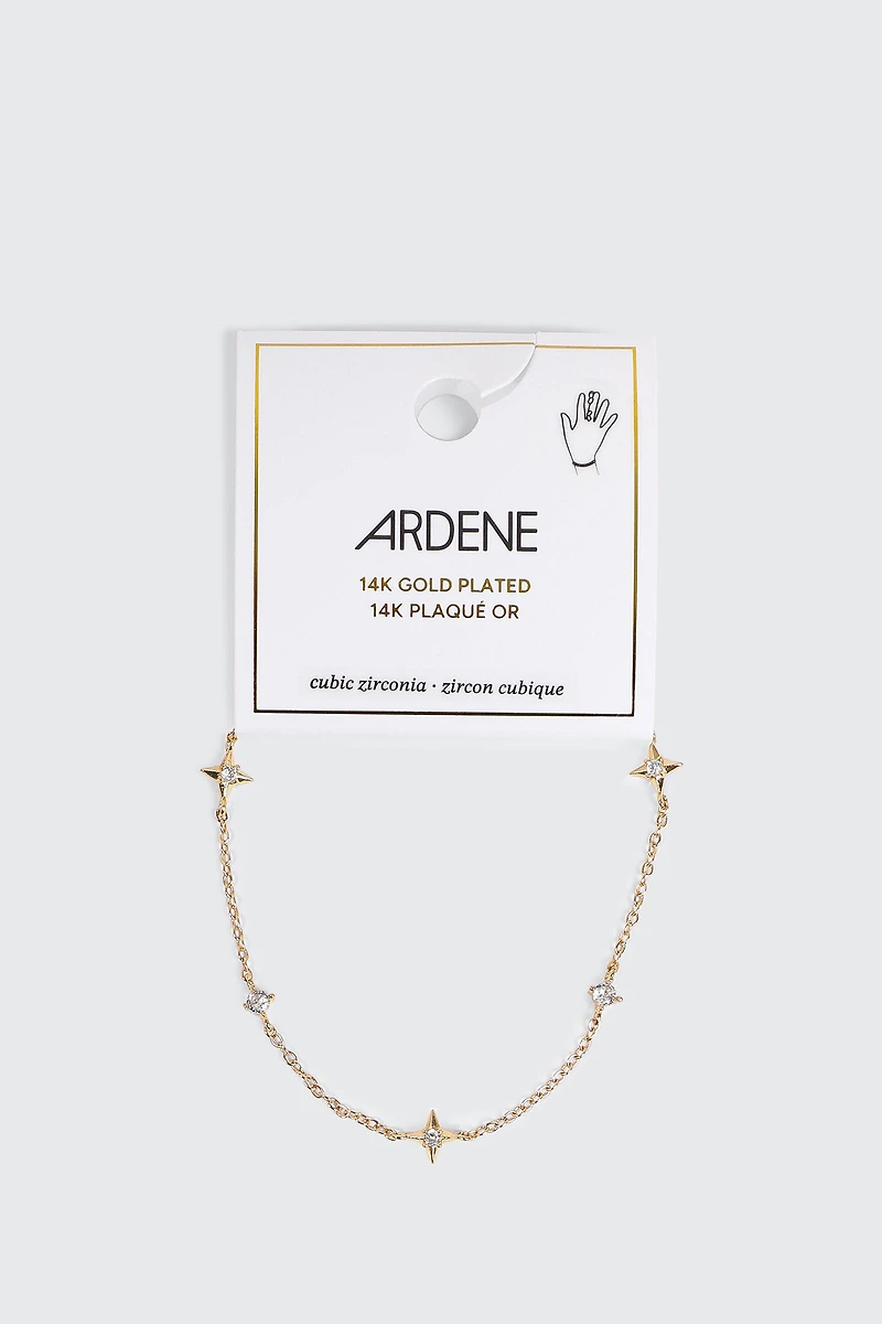 14K Gold Plated Star Bracelet