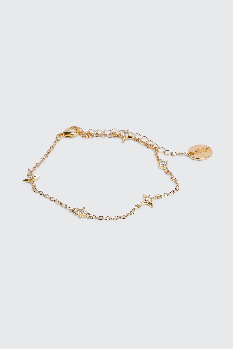 14K Gold Plated Star Bracelet
