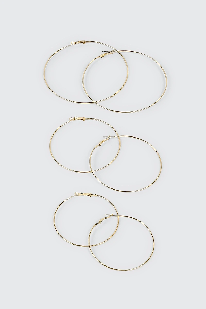 14K Gold Plated Hoop Earrings