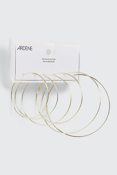 14K Gold Plated Hoop Earrings