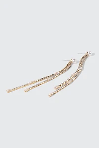 Boucles d'oreilles pendantes à fausse perle