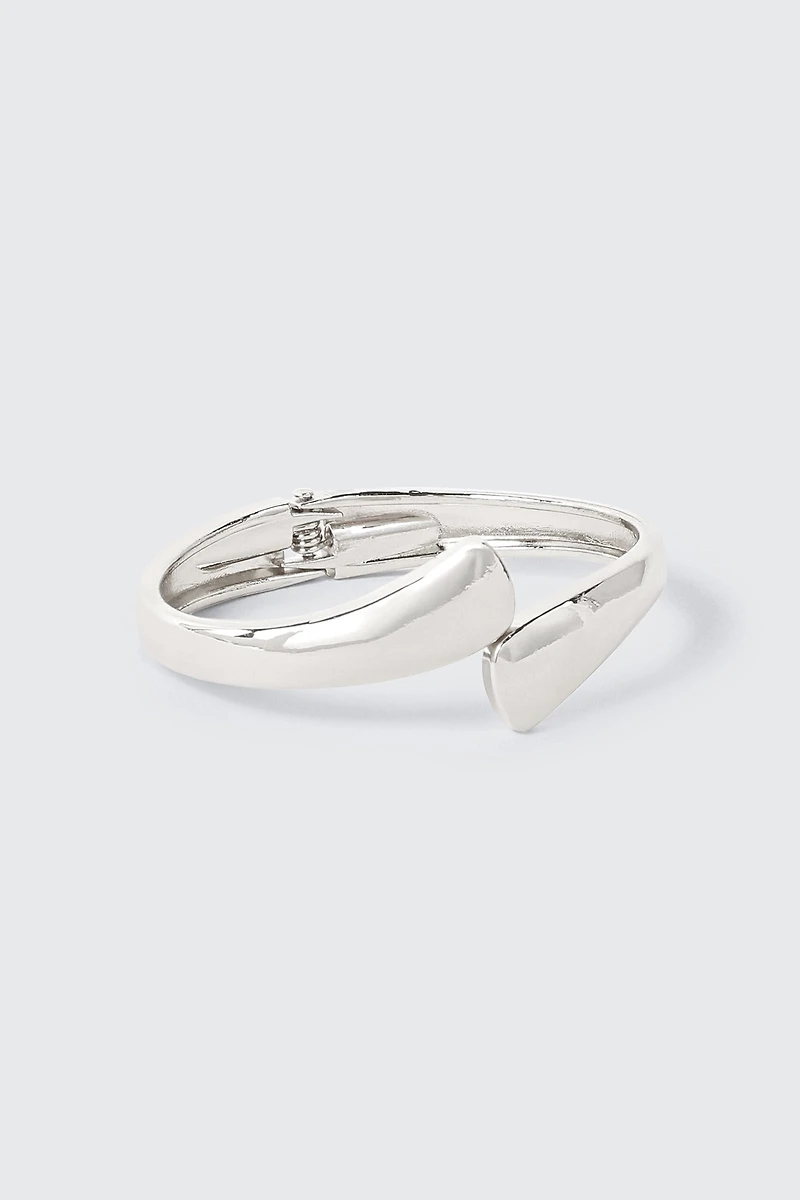 Bracelet manchette ondulé à charnière