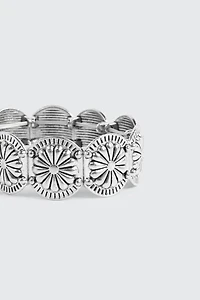 Floral Medallion Stretch Bracelet