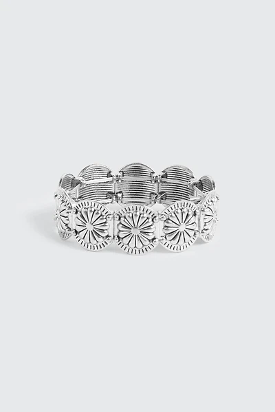 Floral Medallion Stretch Bracelet