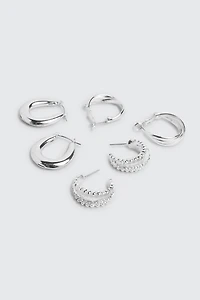 3 paires d’anneaux variés
