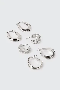 3 paires d’anneaux variés