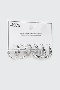 3 paires d’anneaux variés