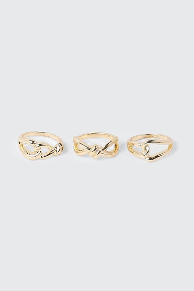 3 Piece Twist Knot Ring Set