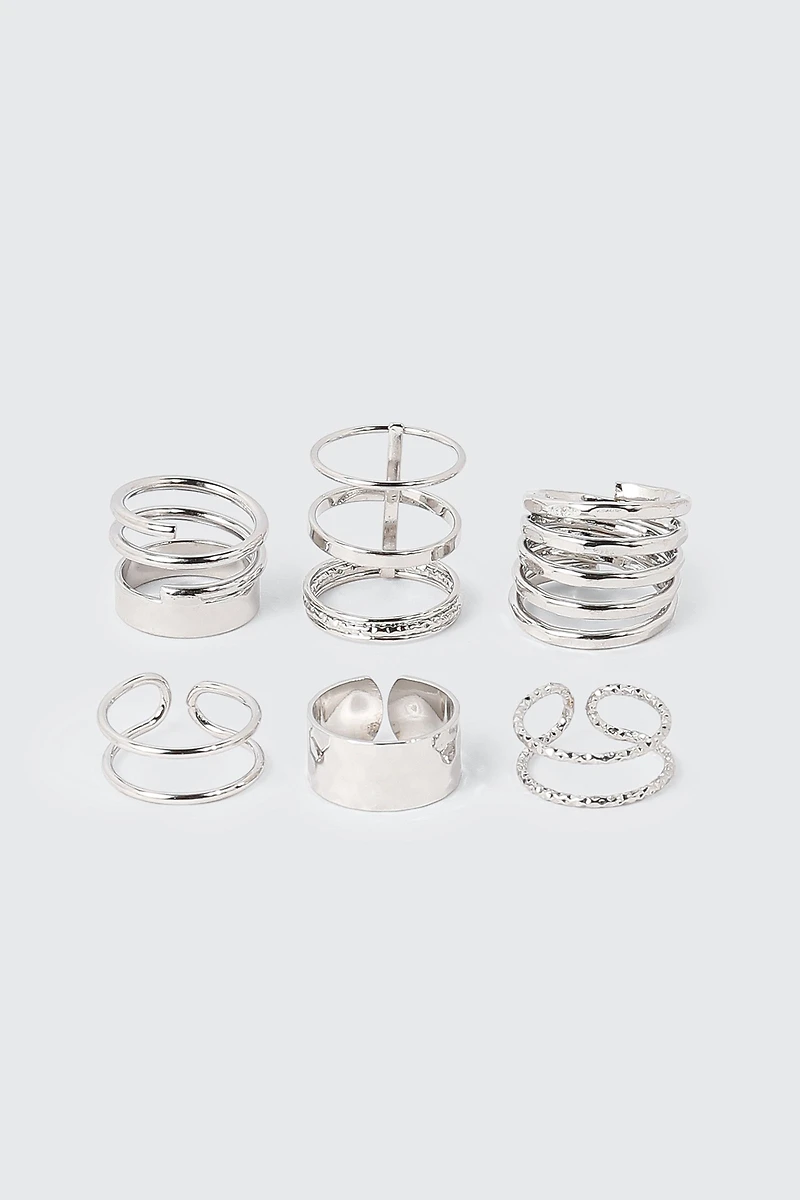 6-Pack Minimalist Rings