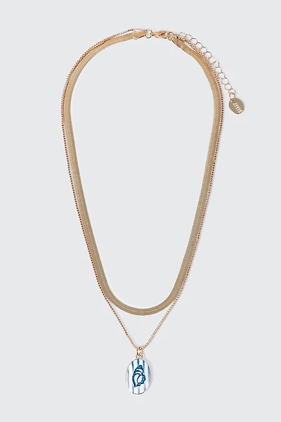 Collier avec breloque à imprimé coquillage