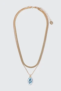 Collier avec breloque à imprimé coquillage