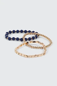 Lot de 3 bracelets perlés