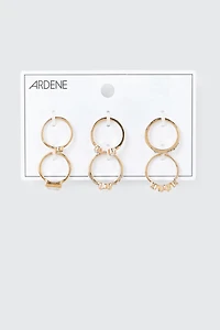 Lot de 6 bagues avec pierres