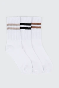Ribbed Crew Socks