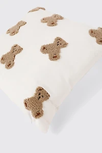 Coussin ours en peluche