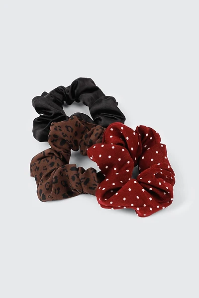 Lot de 3 chouchous satin
