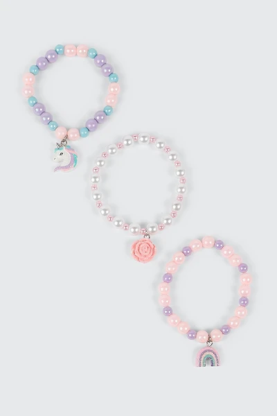 Lot de 3 bracelets à breloques