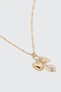 Collier à pendentifs cœur