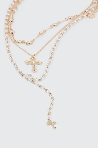 Rosary Style Layered Necklace