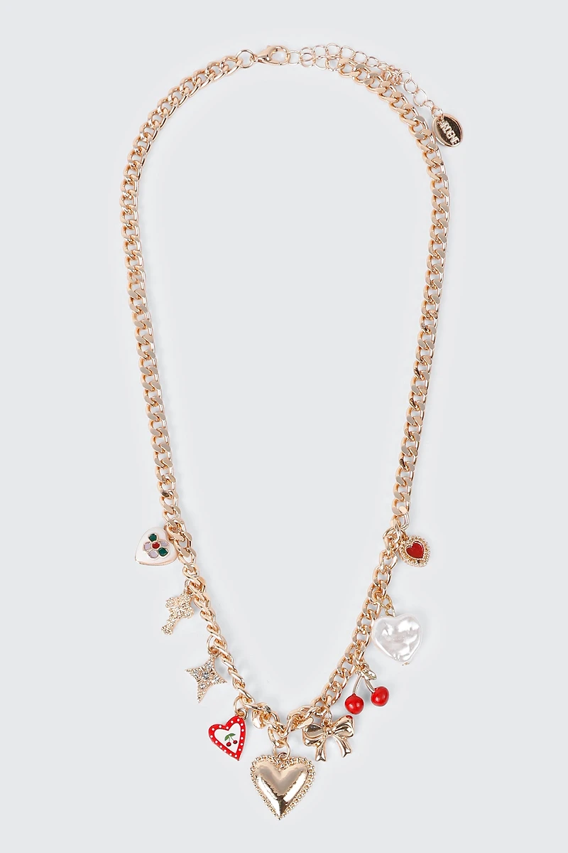 Mixed Charm Chain Necklace