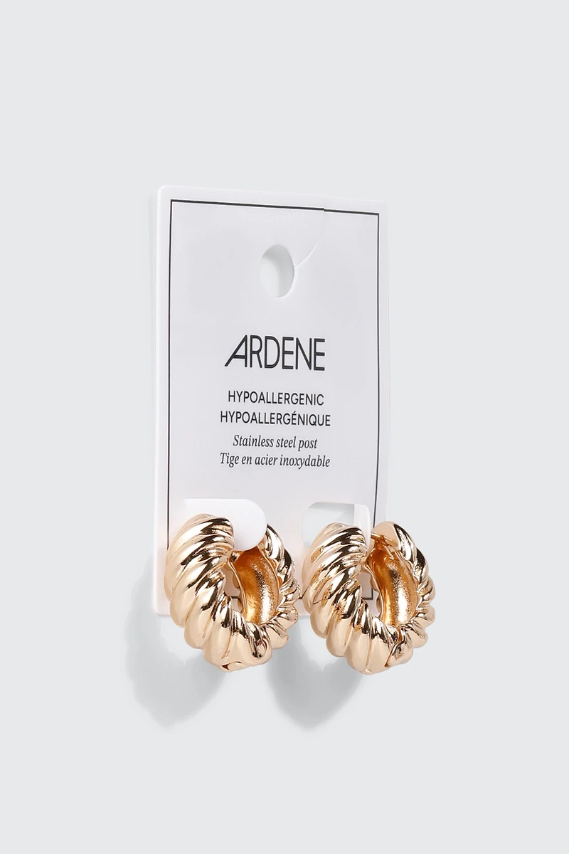 Chunky Croissant Hoop Earrings