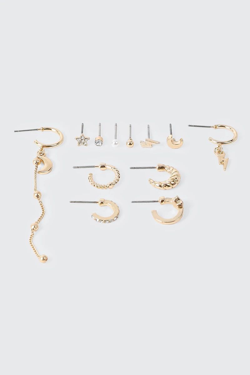 12-Pack Stack Earring Set