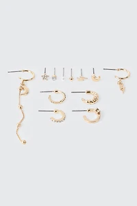 12-Pack Stack Earring Set