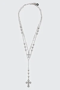 Collier style chapelet à rangs