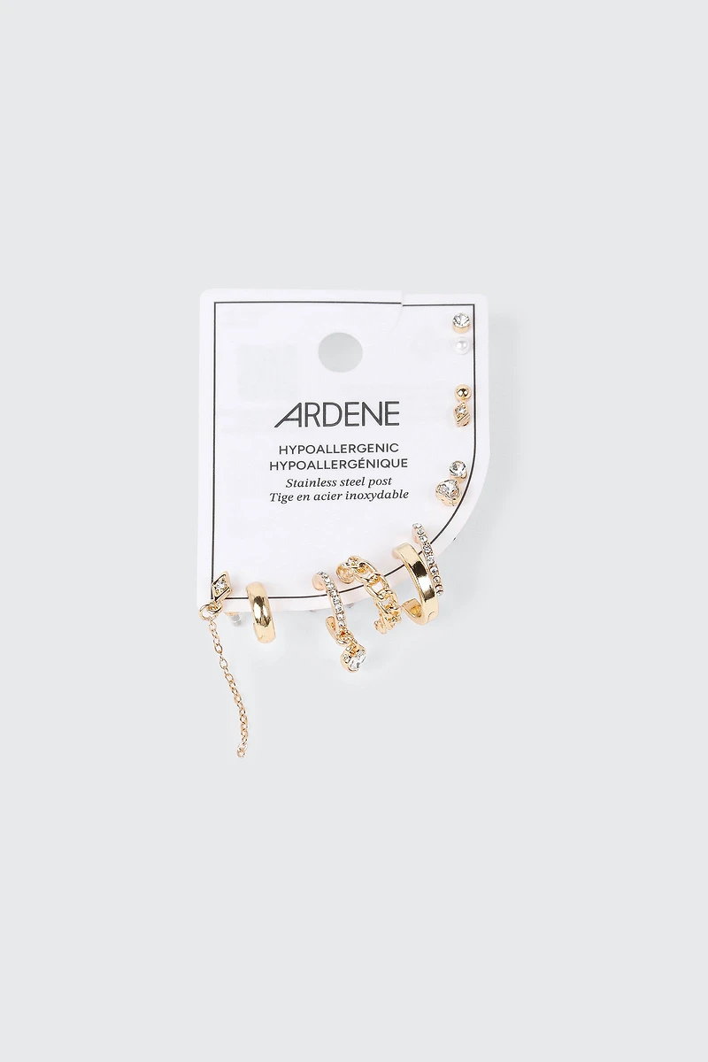 Lot de 12 boucles d'oreilles mixtes