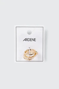 3-Piece Interlinked Faux Pearl Ring Set